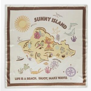HOUSE OF SUNNY Sunny Island-Print Recycled-Polyester Scarf